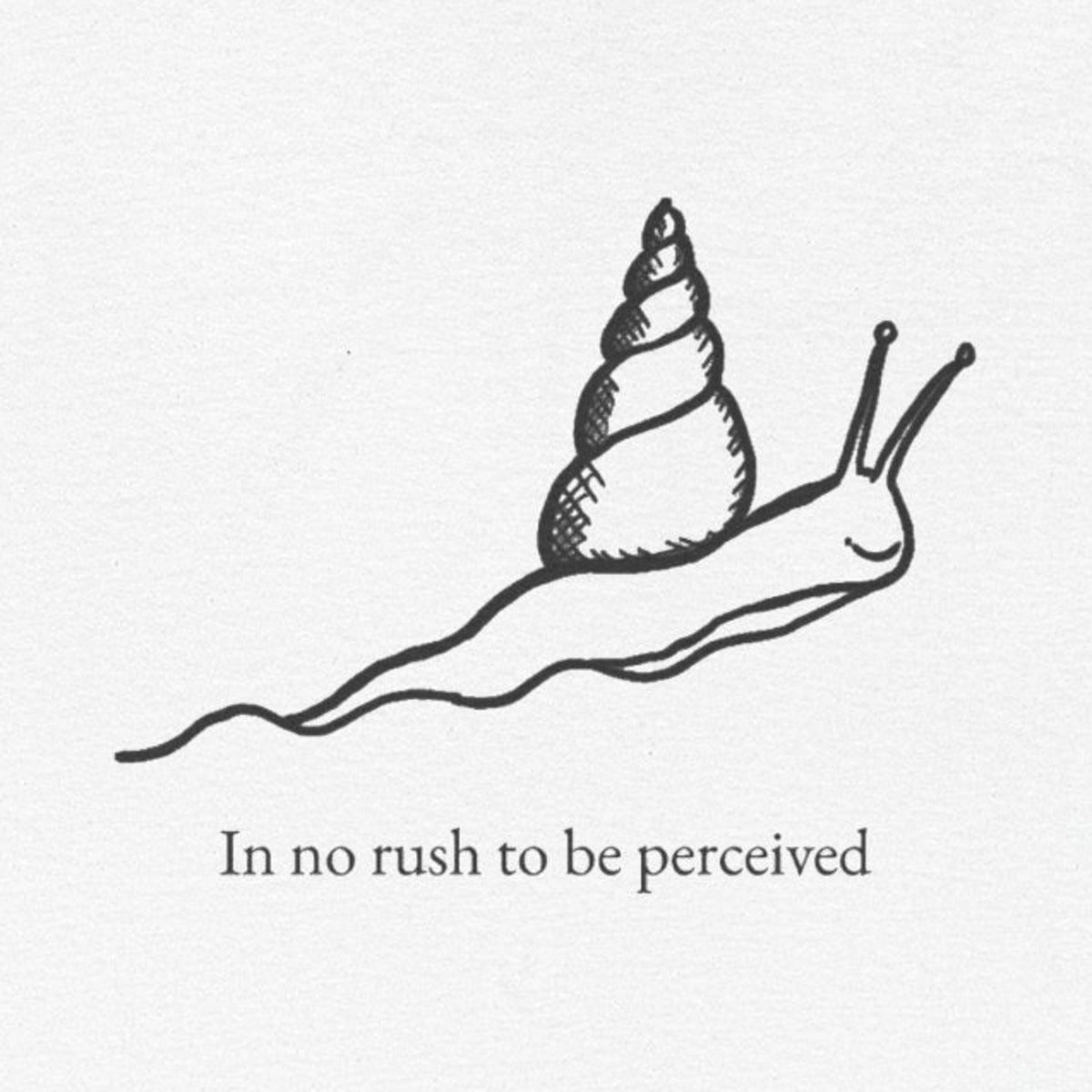 In No Rush to Be Perceived